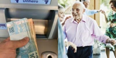 Pessoa sacando dinheiro / Idosos - Montagem: TVFOCO