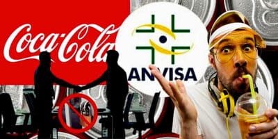 Relembre 3 viradas envolvendo grandes marcas de refrigerantes, incluindo venda à Coca-Cola, decreto da ANVISA e mais (Foto /Reprodução/Montagem/Lennita/Tv Foco/Canva/Logo.Net/Anvisa)