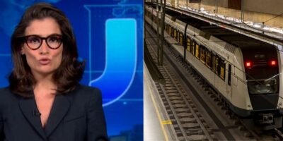 Renata Vasconcellos / Metrô - Montagem TVFOCO