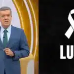 Roberto Kovalick no Hora 1 e imagem de luto (Fotos: Reproduções / Globo / Canva) 