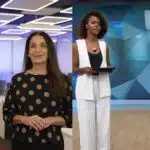 Sérgio Aguiar e Carolina Ferraz na Record e Maju Coutinho e Poliana Abritta no Fantástico (Fotos: Reproduções / Record / Globo)