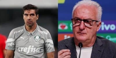 Abel Ferreira chora com decisão de Dorival Junior sobre jogadores do Palmeiras (Reprodução: Montagem TV Foco)