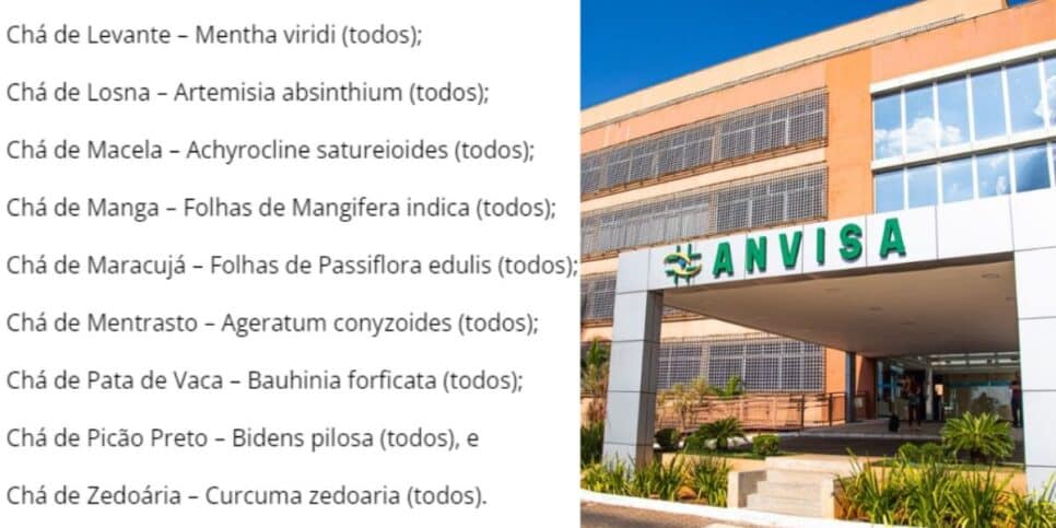 Fim da lista de chás proibidos (Reprodução: Internet)