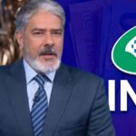 Nova lei, William Bonner e logo do INSS (Foto: Reprodução: Globo / Canva / Montagem TV Foco)