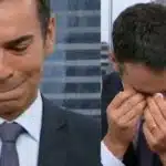 César Tralli chorou ao se despedir de jornal (Foto: Internet)