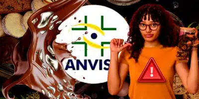 ANVISA decretou proibição de 8 doces feitos com chocolate após risco por contaminação de metal  (Foto Reprodução/Montagem/Lennita/Canva/ANVISA)