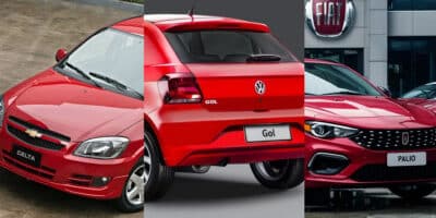 Carros Celta, Gol e Palio (Foto: Reprodução, Montagem - TV Foco)