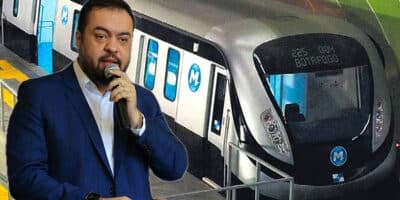 Cláudio Castro - Metrô e trem do RJ (Foto: Reprodução, Montagem - TV Foco)