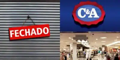 Fechamento de unidade da C&A e comunicado oficial de shopping (Foto: Reprodução/ Internet)