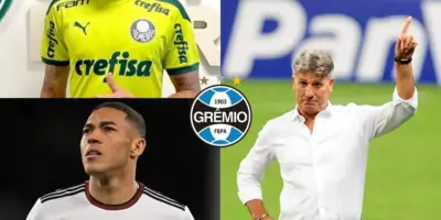 Renato Gaúcho dá adeus a Carlos Vinícius por culpa do Palmeiras e escolhe outro atacante do Verdão pro Grêmio