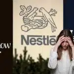 Logo Cacau Show, Nestlé, Lacta e mulher triste (Fotos: Reproduções / Internet / Canva)