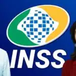 Logo do INSS, idoso chocado e Simone Tebet (Fotos: Reproduções / Internet / Canva)