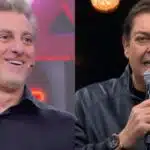 Luciano Huck no Domingão e Faustão em seu extinto programa (Fotos: Reproduções / Globo / Band)