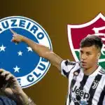 Pedrinho BH, Kaio Jorge e escudos do Cruzeiro e Fluminense (Foto - Montagem TV Foco).