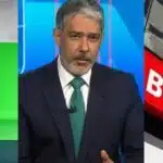 William Bonner ao lado do logo do Bradesco (Foto: Reprodução/Internet)