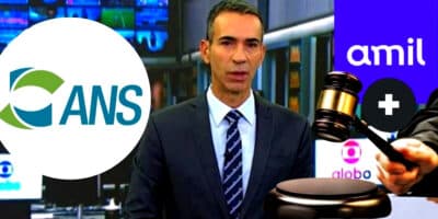 César Tralli anunciou novas regras da ANS que afetam planos de saúde como da AMIL e + (Foto Reprodução/Montagem/Lennita/Tv Foco/Canva/ANS/Globo)