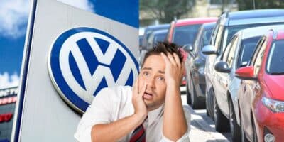 Volkswagen e motorista arrependido - Foto Reprodução Internet