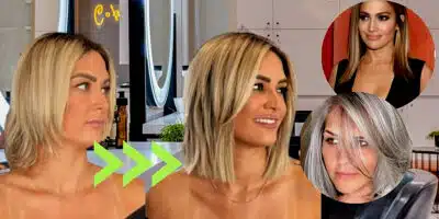 6 cortes de cabelo prometem dar volume na medida certa para cabelos lisos (Foto Reprodução/Montagem/Lennita/Canva/Pinterest)