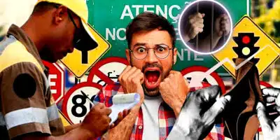 Nova lei de trânsito prevê multa pesada e até pena de prisão pra quem desobedecer (Foto: Reprodução/Montagem/Lennita/TV Foco/Canva)