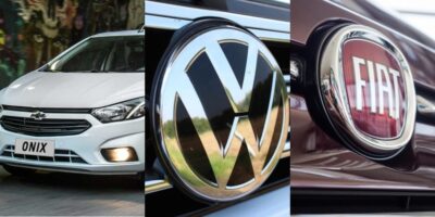 Onix, n°1 da Volks e Fiat atingidos com nova lei dos carros - Foto: Montagem