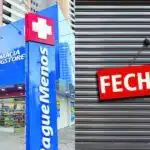 O fechamento de unidade crucial da farmácia Pague Menos - Foto: Montagem