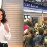Sabina Simonato crava paralisação no metrô de SP (Reprodução: Montagem TV Foco)