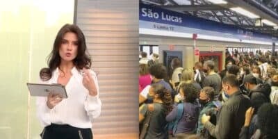 Sabina Simonato crava paralisação no metrô de SP (Reprodução: Montagem TV Foco)