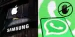 Alguns celulares da Samsung e Apple tiveram o fim do WhatsApp (Reprodução: Montagem TV Foco)