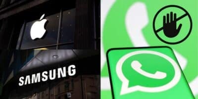 Alguns celulares da Samsung e Apple tiveram o fim do WhatsApp (Reprodução: Montagem TV Foco)