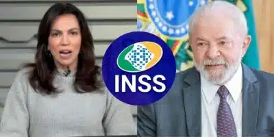 Ana Paula Araújo no Bom Dia Brasil, logo do INSS e Lula (Fotos: Reproduções / Globo / Internet / Ricardo Stuckert/PR)