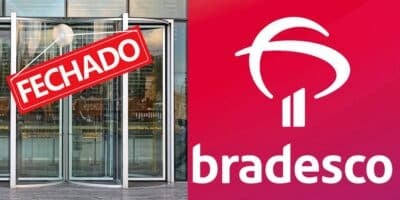 Banco fechado / Logo do Bradesco - Montagem: TVFOCO