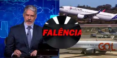 Bonner / Falência / Latam / Gol - Montagem: TVFOCO