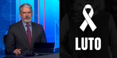 Bonner - Jornal Nacional - Luto, Morte de ator (Foto: Reprodução, Montagem - TV Foco)
