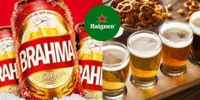 Brahma, logo Heineken e cervejas (Fotos: Reproduções / Internet / Canva)