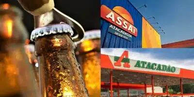 Cerveja / Assaí / Atacadão - Montagem: TVFOCO