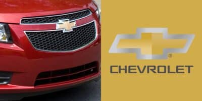 Chevrolet Cruze e logo da Chevrolet (Reprodução - Internet)