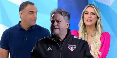 Denílson e Renata Fan (Band) São Paulo - Casares (Ettore Chiereguini:AGIF)