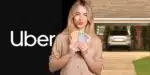 Logo da Uber, mulher segurando real e carro em garagem (Fotos: Reproduções / Internet / Canva)