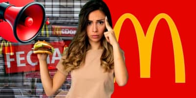 McDonald's teve todas as suas filiais fechadas e rede emitiu comunicado oficial expondo o caso (Foto Reprodução/Montagem/Lennita/Tv Foco/Canva/Logo.Net/Freepik)