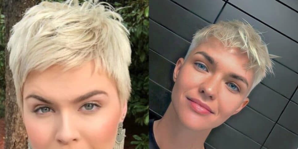 Pixie desordenado para loiras