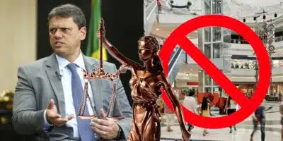 Tarcísio - Lei dos shoppings decretada em SP com PROIBIÇÃO (Foto: Reprodução, Montagem - TV Foco)