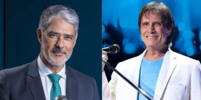 William Bonner / Roberto Carlos - Montagem: TVFOCO