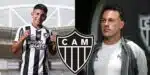 Gabriel Milito vibra com reforço melhor que Almada (Reprodução: Montagem TV Foco/ Gilson Lobo/ Vitor Silva)