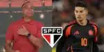 Denílson revela nome que deixa James para trás no São Paulo (Reprodução: Montagem TV Foco)