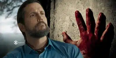 Egídio e mão ensanguentada em Renascer (Foto: Reprodução / Globo / Montagem TV Foco)