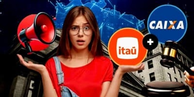 Serviço essencial de bancos como Itaú, Caixa e + teve fim decretado e comunicado foi dado (Foto Reprodução/Montagem/Lennita/Tv Foco/Itaú/Caixa/Canva)