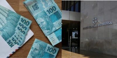 Cédulas de 100,00 reais / Banco Central - Montagem: TVFOCO