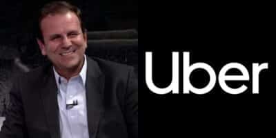 Eduardo Paes e logo da Uber (Fotos: Reproduções / Globo / Internet)