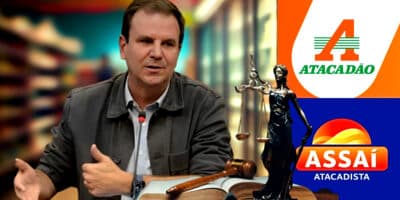 Nova lei de Eduardo Paes propõe mudanças que afetam os supermercados e atacarejos como Atacadão e Assaí (Foto Reprodução/Montagem/Lennita/ Tomaz Silva/Agência Brasil)