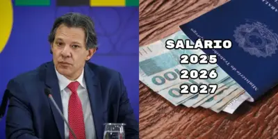 Salário mínimo de 2025, 2026 e 2027: Canetada de Haddad chega e revela 3 valores DISPARADOS ao Brasil